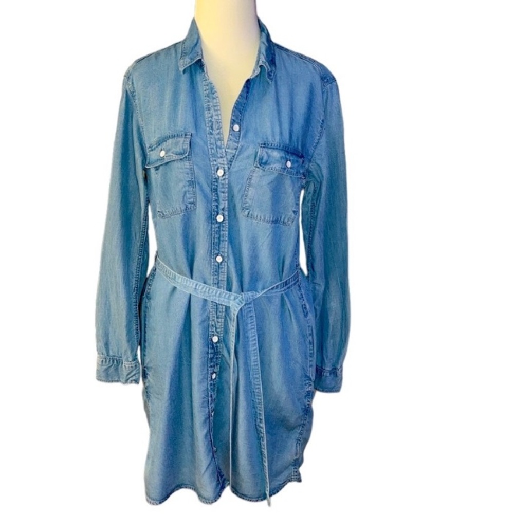 Gap Belted Denim Dress, Size Large
